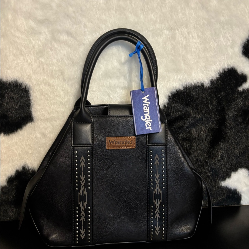Wrangler Black and Brown Women's Shoulder Bag